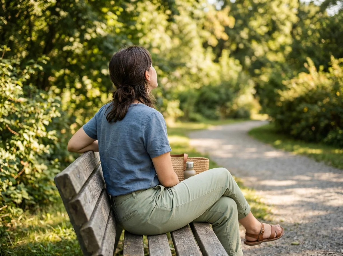 Customer wellness lifestyle - person listening outdoors